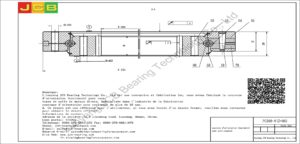 couronne d'orientation (roulement) pour pelle komatsu PC200-8(Z=96)