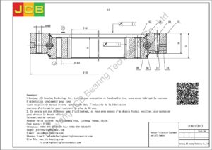 couronne d'orientation (roulement) pour pelle komatsu PC60-5(80Z)
