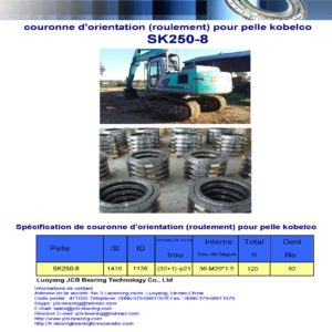 couronne d'orientation (roulement) pour pelle kobelco SK250-8